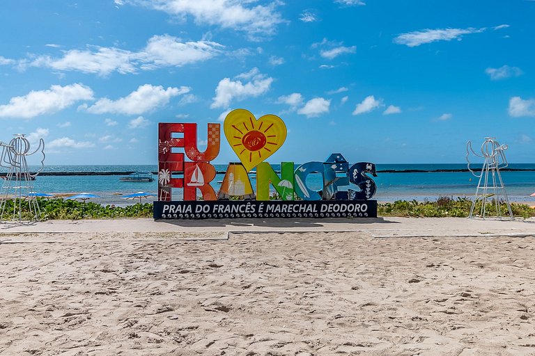 Studio Premium - 02, 100m da Praia, tudo á pé